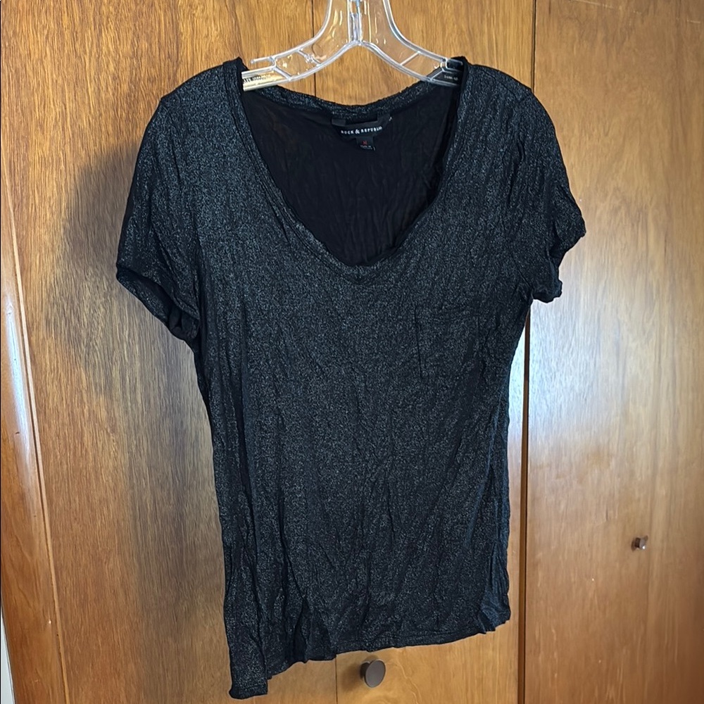 Black Short Sleeve Top